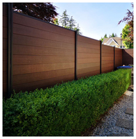 Fentech precios de cercado de jardín de aluminio para exteriores poste de aluminio paneles de valla de listones WPC valla de privacidad con listones horizontales