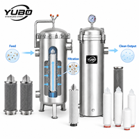 Système de filtration à cartouche de sécurité personnalisé avec éléments en PP, PTFE et acier inoxydable pour les usines de traitement de liquides industriels