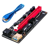 60CM 009S Riser 6Pin 4Pin PCI-E 1X à 16X Riser Card Extender PCI Express X16 Carte Graphique GPU Adaptateur en stock