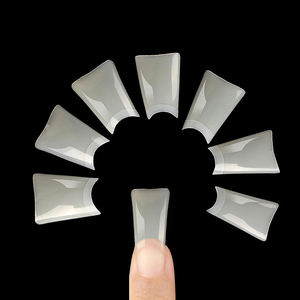 500 faux ongles en forme de canard, transparents naturels, faits à la main, à presser, forme large, pour usage professionnel en salon - Product Image 2