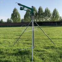 Rociador de pistola de lluvia de cañón de agua de Metal de largo alcance con certificación CE Titans para agricultura, jardín, granja, riego