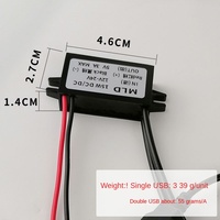 Module de conversion de puissance USB 12V vers 5V 3A pour voiture, mini chargeur double port pour navigateur et enregistreur, en ABS
