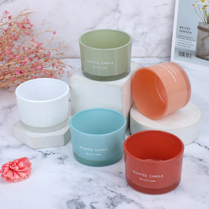 Đầy Màu sắc 16oz rõ ràng lớn 3 Wick <span class=keywords><strong>Glass</strong></span> rõ ràng nến <span class=keywords><strong>Jar</strong></span> bát có nắp đậy - Product Image 5