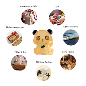 Ciondoli luminosi divertenti <span class=keywords><strong>panda</strong></span> mangiano scarpe di bambù <span class=keywords><strong>panda</strong></span> rosso accessori fai da te 3 decorazioni Ddiy ciondolo all'ingrosso - Product Image 4