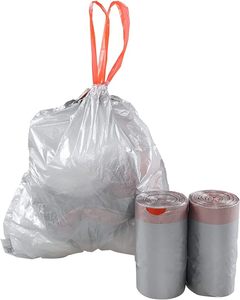 Bolsas de Basura con Cordón, Bolsas Pequeñas para Desechos, para Oficina, Dormitorio, Baño, sin Perfume, Blancas, Altas, para Cocina - Product Image 4