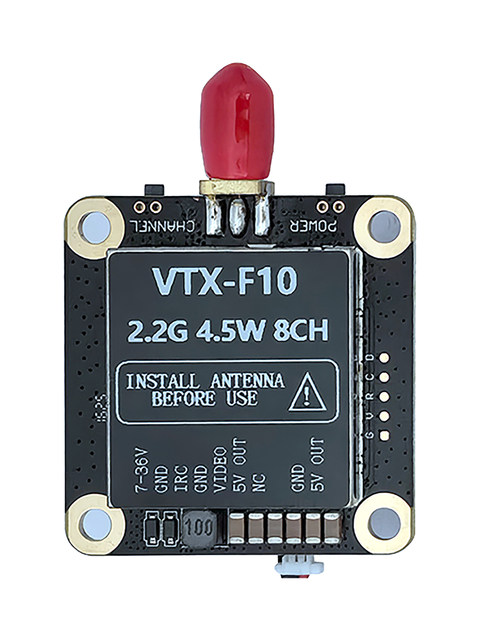 2.2G 4.5W Analog FPV Video Transmitter VTX F10 8CH Long Range AV TX Module for RC Drone UAV