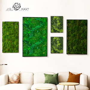 HFlora, venta al por mayor, decoración del hogar, Panel de pared de musgo, decoración <span class=keywords><strong>Interior</strong></span>, hermoso Reno seco estabilizado, Panel de musgo preservado - Product Image 3