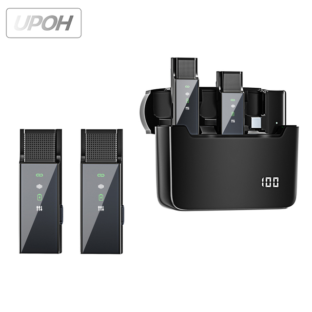 Hot Sale Microphone Wireless Collar Microphone Lapel Camera Microphone with Charging case