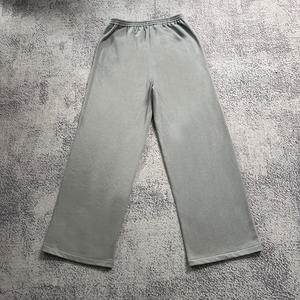 Kustom 100% katun pola lurus pria, celana olahraga pinggang tinggi kasual jalanan longgar bernapas kaki lebar pas Logo - Product Image 3