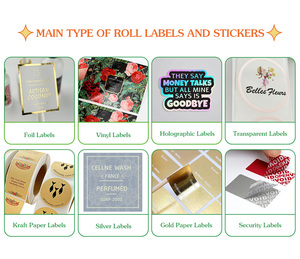 TEDDY FSC Custom Gold Foil <strong>Print</strong> Logo Sticker <strong>Label</strong> for <strong>Bottle</strong> Adhesive Vinyl Cosmetics <strong>Labels</strong> Roll - Product Image 3