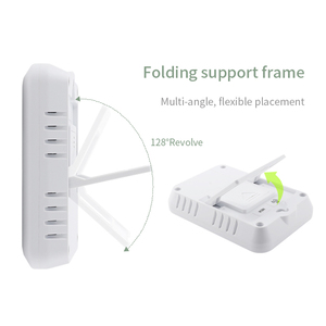 Mini termostato Digital para el hogar inteligente, higrómetro de plástico con control de temperatura electrónico negro de cerámica de bambú para uso doméstico - Product Image 5