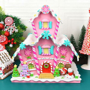 Décorations de Noël en pâte à modeler maison de pain d'épices, prix d'usine, pour table de fête - Product Image 5