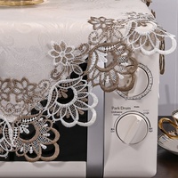 Housse de protection TaiGen Nordic Lace personnalisable, réutilisable, durable, résistante à la chaleur, écologique pour micro-ondes, réfrigérateur et téléviseur, serviette carrée