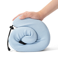 Oreiller de voyage ergonomique pliable et léger en mousse à mémoire de forme en U, avec housse amovible pour avion – Vente en gros usine