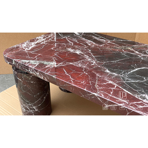 Multi Scene Use of Living Room Apartment Black Red <b>Marble</b> <b>Coffee</b> <b>Table</b> Rectangle Curve Natural Stone <b>Table</b> Red <b>Marble</b> <b>Coffee</b> Tab - Product Image 2