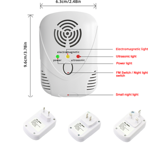 Repelente de Plagas Ultrasónico de Alta Eficiencia para Roedores, Mosquitos y <span class=keywords><strong>Cucarachas</strong></span>, Última Venta - Product Image 5
