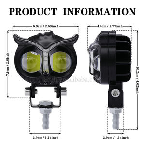 Nouveau projecteur de hibou de véhicule électrique de <span class=keywords><strong>moto</strong></span> de LED transfrontalière jaune blanc modifié phare de <span class=keywords><strong>faisceau</strong></span> lointain pour la Position avant - Product Image 2