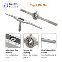 Kit de réparation de filetage métrique 40 pièces M3-M12 avec clé à taraud et filière NPT 1/8, jauge de pas de vis et outils de filetage