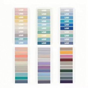 Bloc de Notas Adhesivas Transparentes de PET Multicolor, Etiquetas Autoadhesivas para la Escuela, Material de Papelería, 200 Hojas/Bloc - Product Image 1