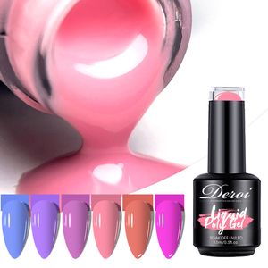 Deroi hema free builder gel pour les ongles dans une bouteille oem Liquid Poly Gel Color Wholesale Hard nail extension gel - Product Image 6