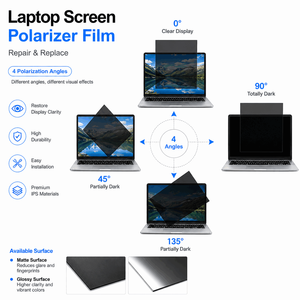 ฟิล์มโพลาไรเซอร์กันแสงสะท้อนแบบพรีเมียมสำหรับจอ LCD แล็ปท็อปขนาด 14.0 นิ้ว หนา 0.13 มม. มุมมอง 45 องศา และ 135 องศา เพื่อการแสดงผลที่มองเห็นได้ชัดเจนแม้ในแสงแดด - Product Image 2