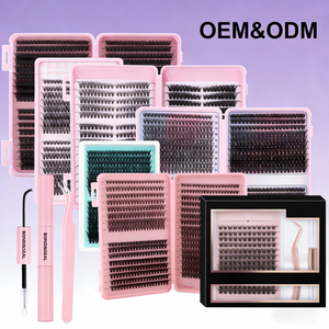Kit de cils individuels en grappe personnalisés en gros 80D/100D – Outils pour fournisseurs de cils en grappe DIY – Sans cruauté animale et réutilisables - Product Image 4