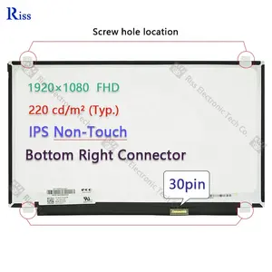 Riss Layar LCD Laptop Kualitas Tinggi 15.6 "Ramping 30 Pin Layar Laptop Matte NT156FHM-N41 * Ffhd 1920*1080