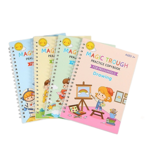Cuaderno de Caligrafía Francesa 3D con Ranuras, Versión en Inglés, Libro de Práctica de Escritura y Números para Niños, Regalo - Product Image 1
