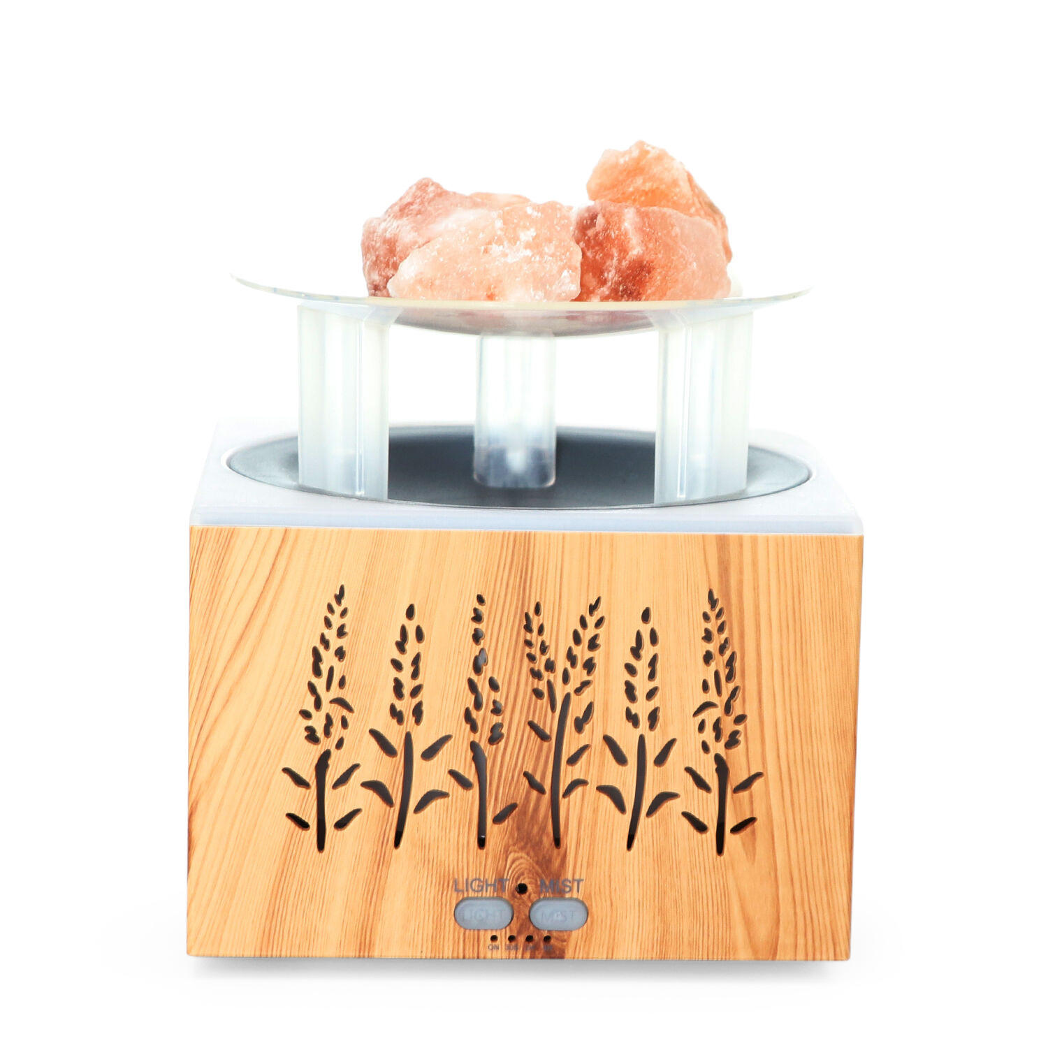 ลายไม้สีอ่อนผสมหิน