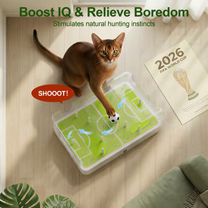 Jouet interactif pour animaux de compagnie sous licence officielle de la Coupe du monde <span class=keywords><strong>FIFA</strong></span>, distributeur de friandises pour chat en forme de terrain de football, labyrinthe de friandises pour réduire l'ennui - Product Image 2