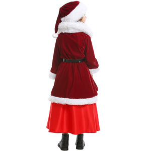 Tenue de Noël pour filles MS Winter Girls, robe de fête de Noël, costume de Père Noël pour fille, chapeau de Père Noël - Product Image 2