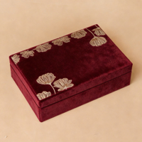 Boîte de rangement carrée unique en velours rouge pour parfum, huile essentielle, cadeau de Ramadan, emballage personnalisé pour parfum avec insert