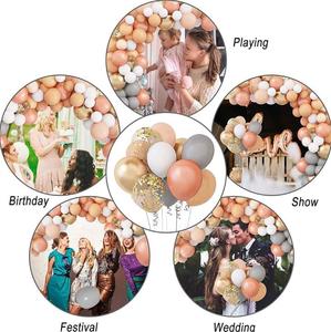 129pcs Rose Gold Peach <strong>Nude</strong> Grey Latex <strong>Balloons</strong> 10inch Chrome Latex <strong>Balloons</strong> for Party Decorations <strong>Balloon</strong> Garland Arch Kit - Product Image 4