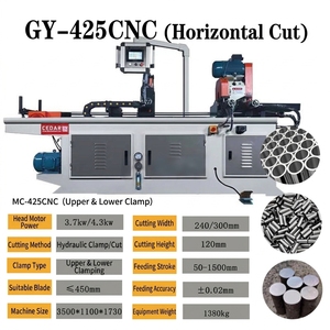Machine de découpe de tubes carrés creux, machine de découpe de profilés de tubes CNC servo avec haute précision d'alimentation - Product Image 2