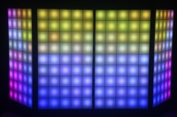 Panneaux vidéo LED numériques polychromes portables et pliables Façade de cabine de DJ IP55 pour l'éclairage de mariage