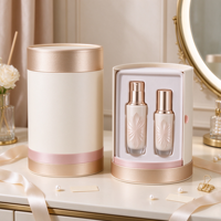 Boîte cadeau cosmétique cylindrique, boîte d'emballage de luxe en tube de papier rond avec plateau intérieur pour ensemble de soins de la peau