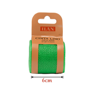 ILAN Nastro di Lino Verde 6cm x 2m per Progetti Fai-da-Te - Product Image 2