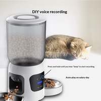 Distributeur automatique de nourriture pour animaux de compagnie fiable avec caméra, ABS 6L, double bol, Wifi, pour l'alimentation de plusieurs chats et chiens