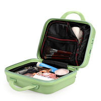 2025 usine directe 14 pouces rétro petite valise ABS motif à la mode fermeture à glissière lumière embarquement maquillage