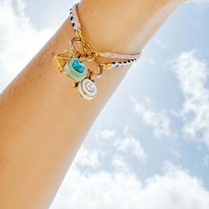 Collar de Perlas con Cadena Suelta Básica DIY de Acero Inoxidable Estilo Europeo-Americano, Cuerda de Mano de Color y Pulseras de Hilo de Moda en Color Oro 18K - Product Image 1