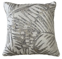 Housse de coussin jacquard métallique à motif végétal confortable, vente en gros, housse de coussin de canapé personnalisée de luxe en jacquard