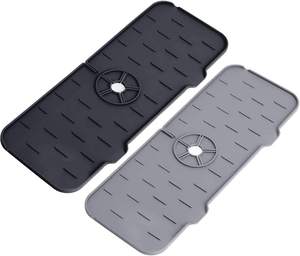 Tapis anti-éclaboussures en silicone pour <span class=keywords><strong>robinet</strong></span>, tapis de drainage pour évier, auto-drainant, qualité alimentaire, flexible, compatible <span class=keywords><strong>lave</strong></span>-<span class=keywords><strong>vaisselle</strong></span>, 37 cm - Product Image 6