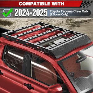 Panier de toit robuste 4x4 pour pick-up, porte-bagages compatible Toyota Tacoma 2024-2025 Crew <span class=keywords><strong>Cab</strong></span> (avec porte) - Product Image 3