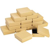 Vente en gros de boîtes d'emballage de bijoux en papier kraft écologique en matériaux recyclés robustes personnalisables Doublure d'éponge portable en relief