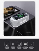Speaker BT Nirkabel Pengisi Daya Cepat RGB 6 in 1 Audio Portabel Suara Asli Murni Berkualitas Tinggi LED Temperatur Waktu Teratur Secara Profesional