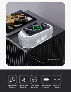 Altoparlante BT Portatile RGB <span class=keywords><strong>6</strong></span> in 1 con LED Indicatore di Temperatura e Ora, Suono Puro Professionale, Caricatore Wireless Veloce - Product Image 4