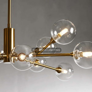 Lampe suspendue <span class=keywords><strong>en</strong></span> verre rond américain de 36 pouces, luminaire suspendu pour salon, lustre simple - Product Image 3