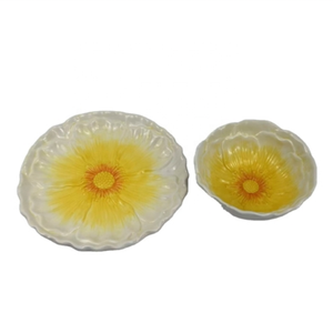 Juego de <span class=keywords><strong>dos</strong></span> piezas de narcisos de cerámica con platos de <span class=keywords><strong>cena</strong></span> rosas de estilo artesanal rural, ideal <span class=keywords><strong>para</strong></span> experiencias gastronómicas rústicas y acogedoras - Product Image 4