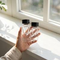 Botella de Perfume de Vidrio Grueso de Alta Gama de 30ml 50ml con Tapa Pulverizadora, Personalizable con Estampado en Caliente y Serigrafía