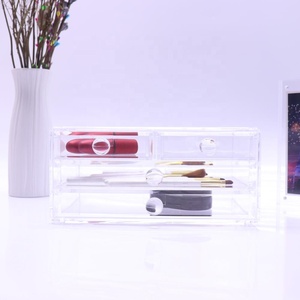 Acrílico de almacenamiento envase cosmético conveniente maquillaje cepillo de almacenamiento organizador de escritorio de la Oficina ahorro de espacio con 4 dibuja - Product Image 2